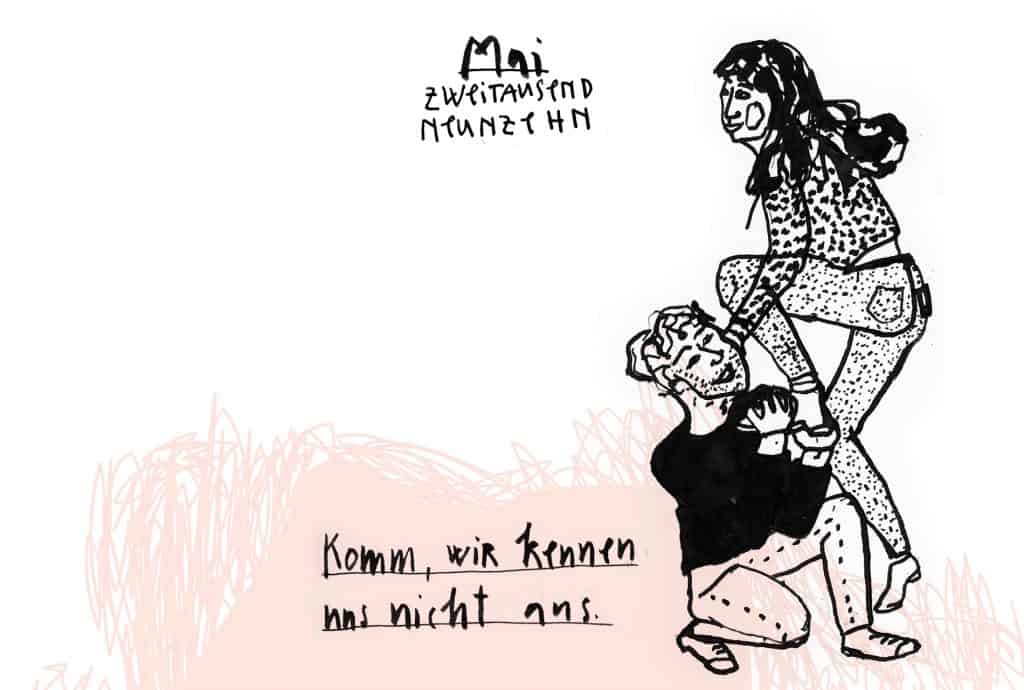 Matrosenhunde Illustration Zeichnung Illustratorin Text Prosa Monatskalender