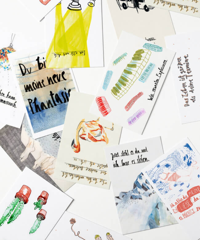 Matrosenhunde Illustration Zeichnung Illustratorin Text Prosa Postkarten