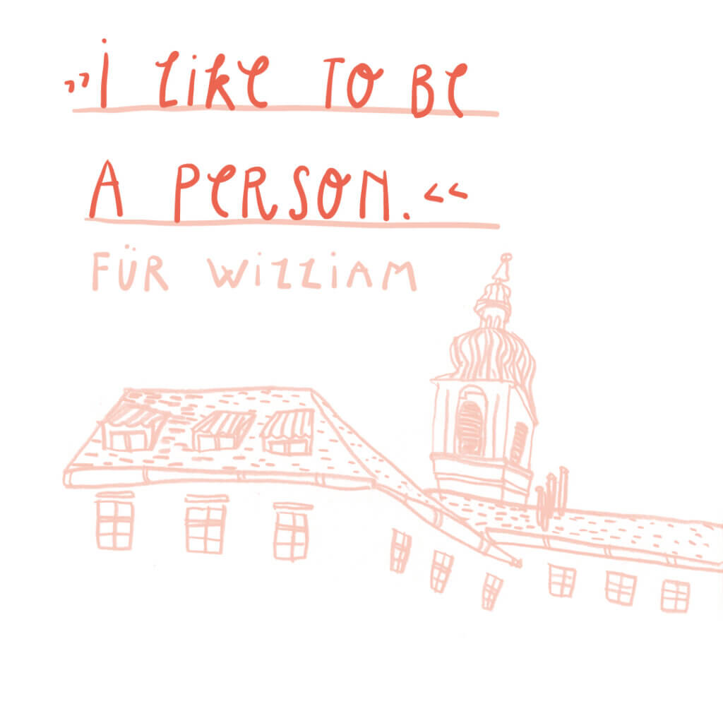 Matrosenhunde, »I like to be a person.«, Illustration Wochenkalender