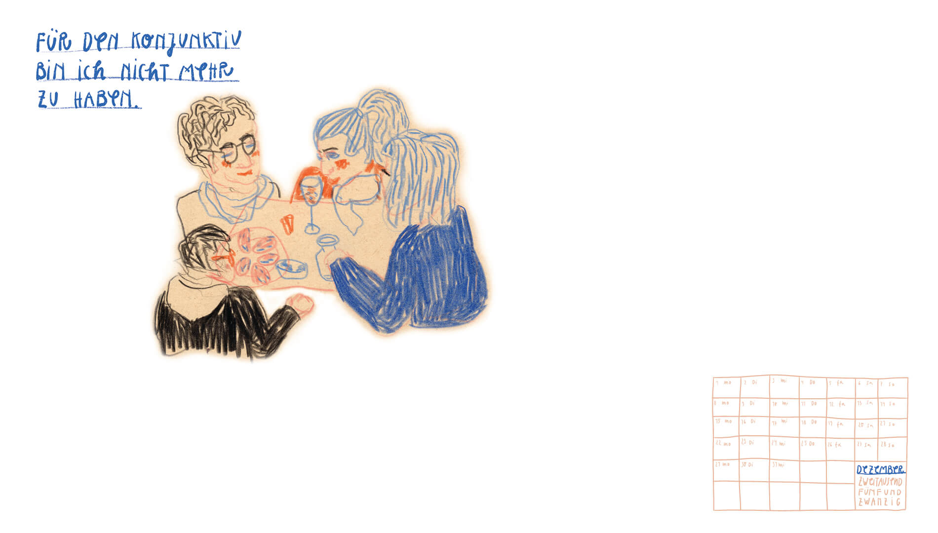 Matrosenhunde, Monatskalender, Dezember, Konjunktiv