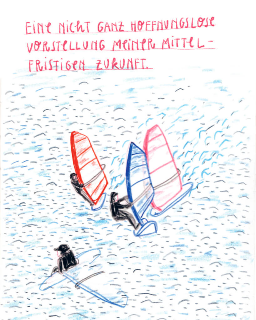 Matrosenhunde, Wochenkalender, Illustration, surfen, Zukunft, Vorstellung, Hoffnung