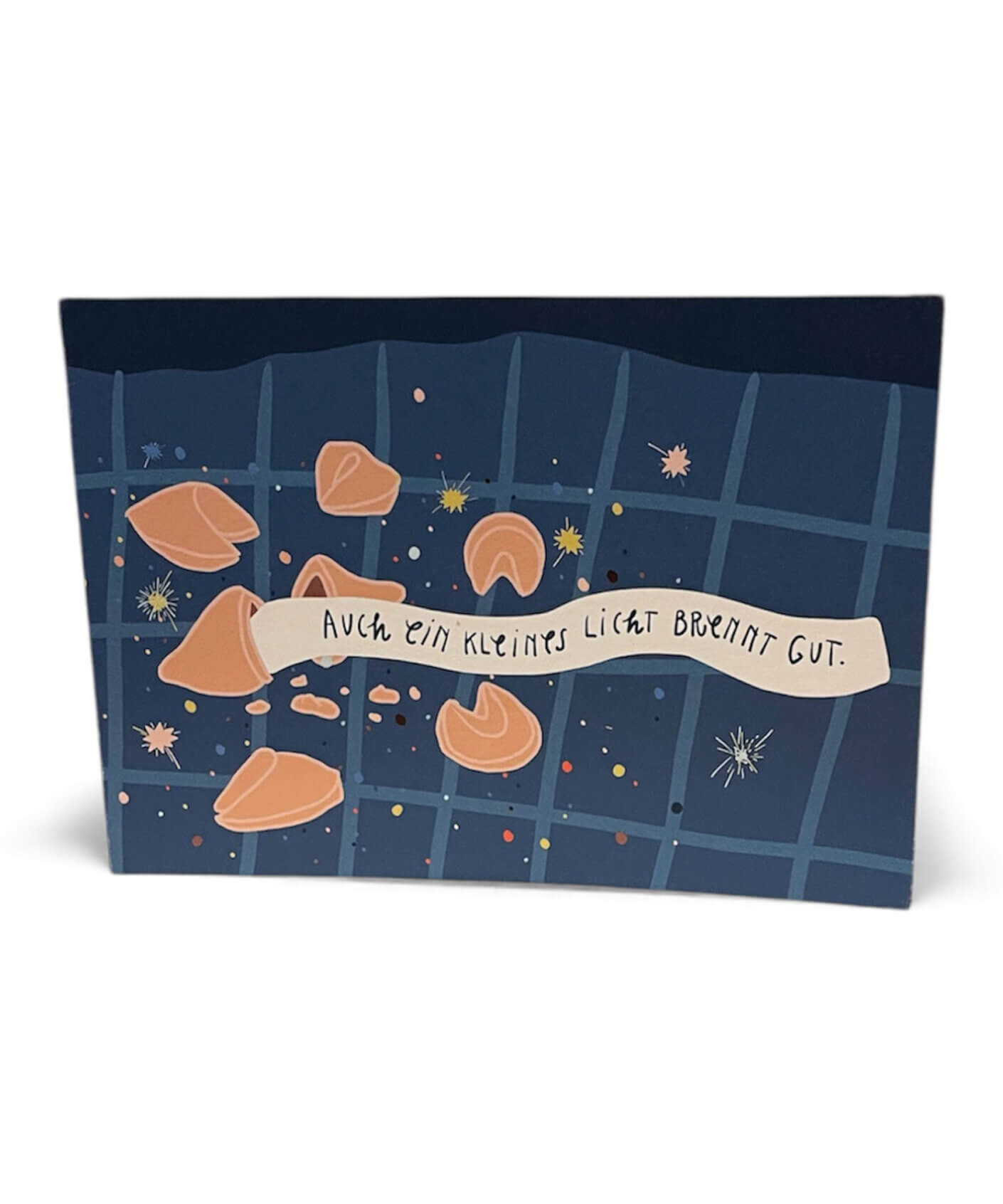 Matrosenhunde, Weihnachtskarte, Illustration, Glückskekse, Auch ein kleines Licht brennt gut, Neujahrskarte, Festtagskarte