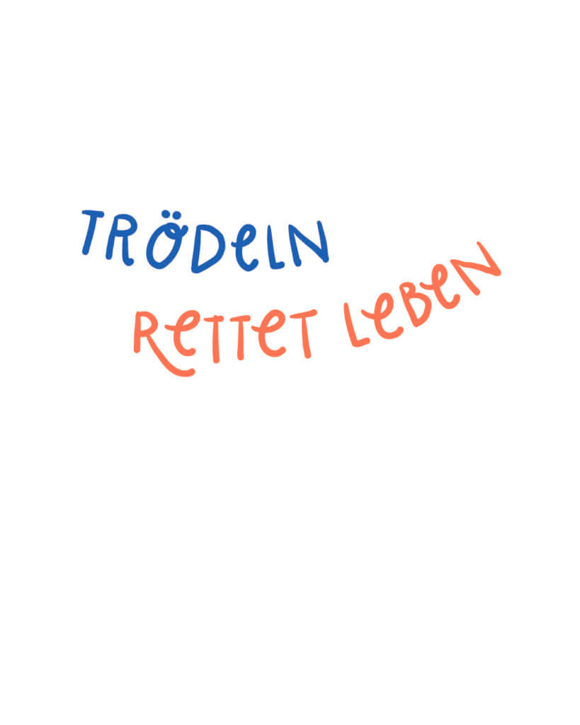 Matrosenhunde, Wochenkalender, Illustration, Trödeln rettet Leben, Rettung, Typografie, Handschrift