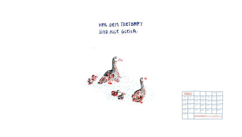 Matrosenhunde, Monatskalender, 2026, Illustration, August