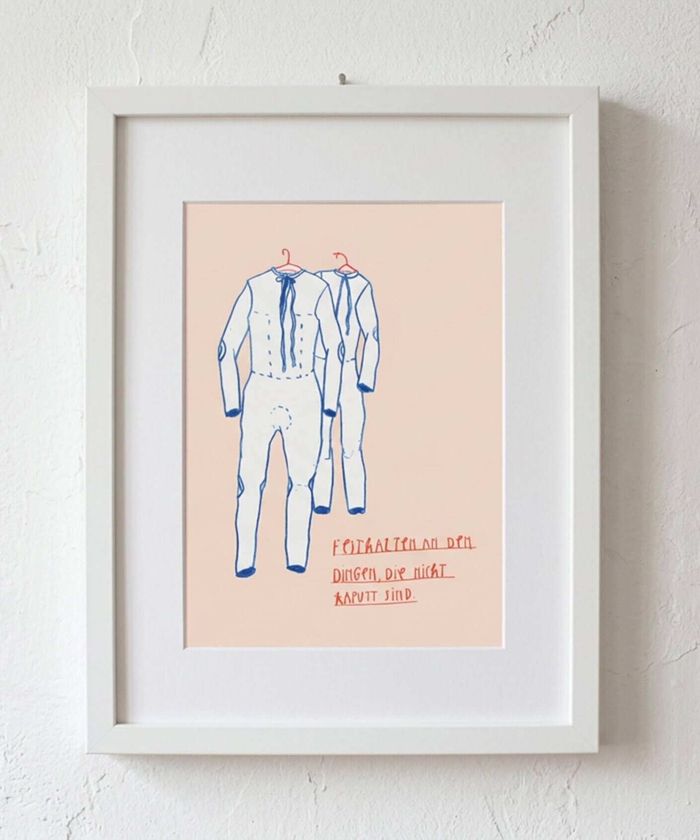 Fine Art Mini Print »Festhalten an den Dingen, die nicht kaputt sind.«